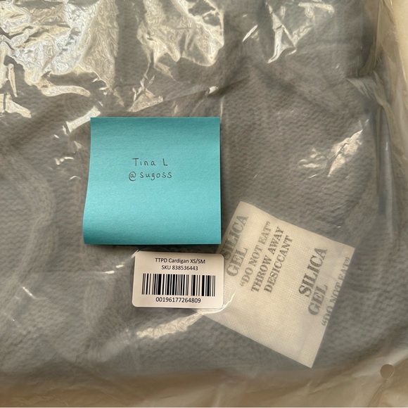 The Tortured Poets Department Gray Cardigan Size XS/S - Picture 6 of 7